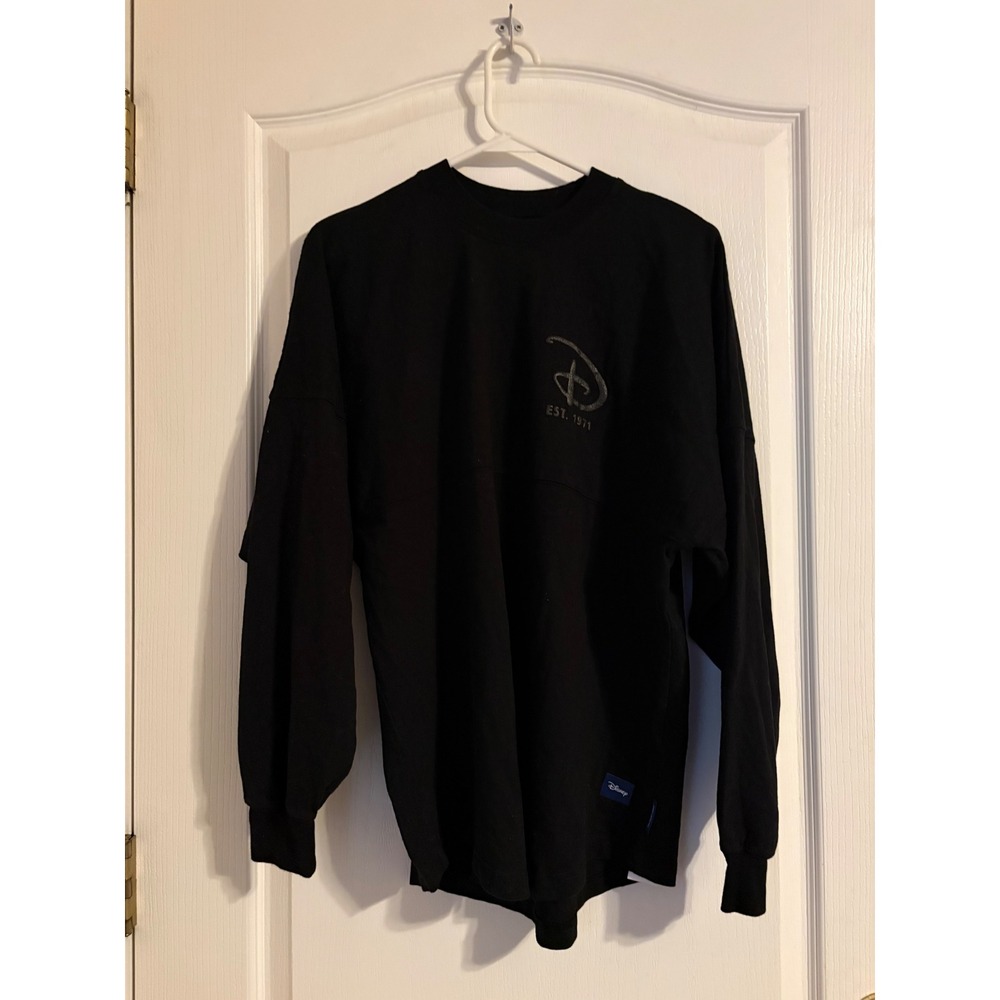 Disney Spirit Jersey Walt Disney World XS Black Long Sleeve Est 1971 Excellent